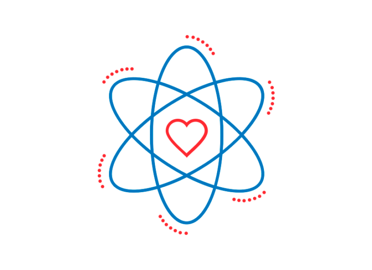 A heart icon wrapped in a helix compound